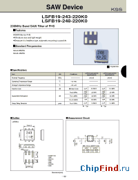 Datasheet LSFB19-248-220K0 manufacturer Kyocera Kinseki